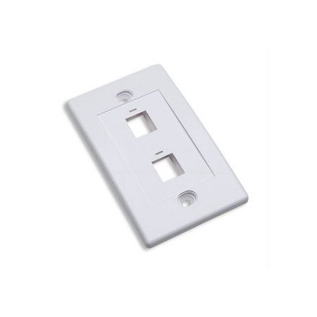 TAPA (FACEPLATE) 2 PERFORACION BLANCO 163293