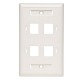 PLACA DE PARED TRIPP LITE 4 PUERTOS RJ-45 BLANCO N042-001-04-WH