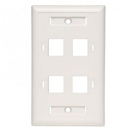PLACA DE PARED TRIPP LITE 4 PUERTOS RJ-45 BLANCO N042-001-04-WH