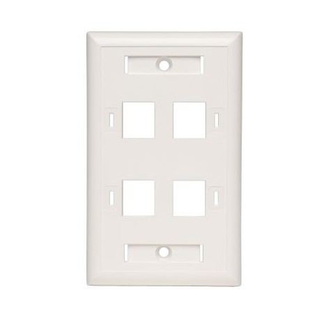 PLACA DE PARED TRIPP LITE 4 PUERTOS RJ-45 BLANCO N042-001-04-WH