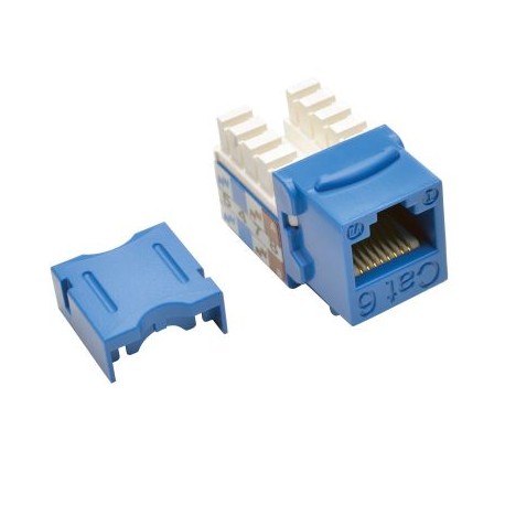 CONECTOR KEYSTONE TRIPPLITE JACK 110 PUNCHDOWN CAT6/5E AZUL