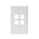PLACA QUICKPORT PLACA SENCILLA 2 PUERTOS BLANCO LEVITON (41080-4WP)