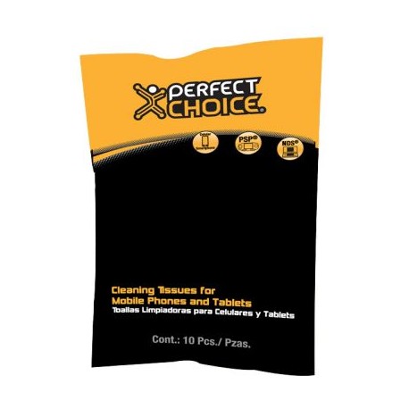 TOALLAS LIMPIADORAS PERFECT CHOICE PC-030324 PARA CELULARES Y CONSOLAS