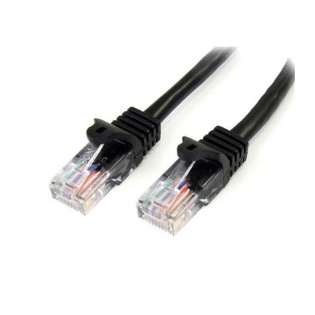 PATCHCORD STARTECH 100MBPS CAT5E ETHERNET RJ45 2M NEGRO 45PAT2MBK