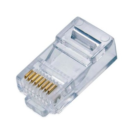 PLUG RJ45 CAT5E QIAN NW5100 BOTE 100 PIEZAS BAÑO ORO