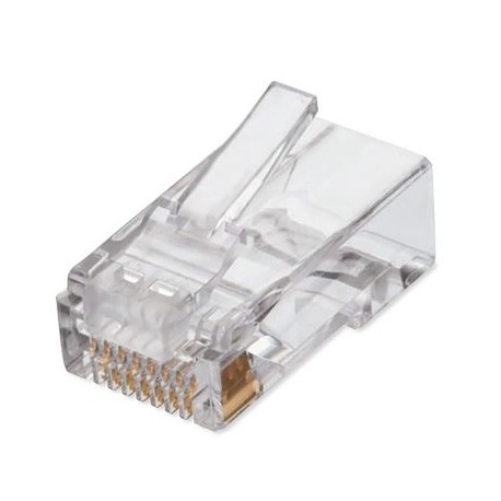 PLUG RJ45 CAT6 QIAN NW6100 BOTE 100 PIEZAS BAÑO ORO