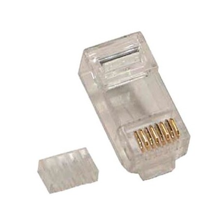 PLUG RJ45 BROBOTIX 101402 CAT6 TRANSPARENTE