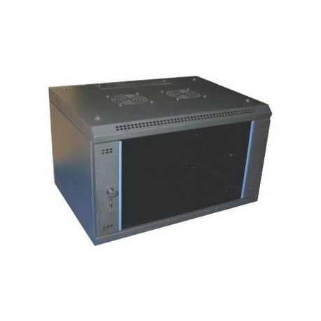 GABINETE DE 19" PARA MONTAJE EN PARED 6U INTELLINET ACERO NEGRO 203906