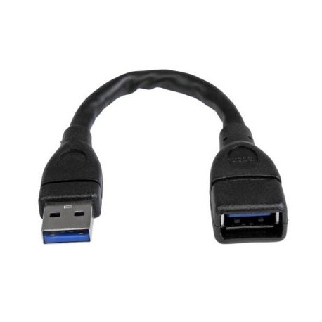 CABLE STARTECH USB A 3.0 15CM NEGRO USB3EXT6INBK