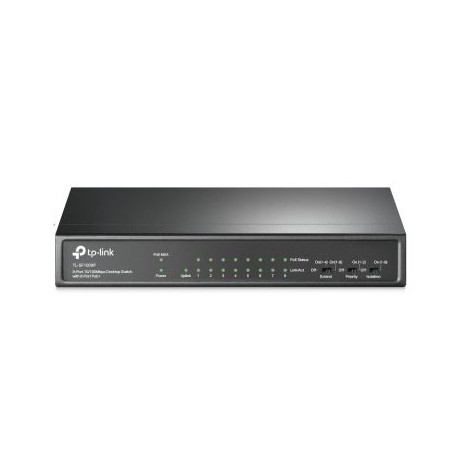 SWITCH POE TP LINK DE 9 PUERTOS 10/100 MBPS/POE + 8 PUERTOS/TL-SF1009P