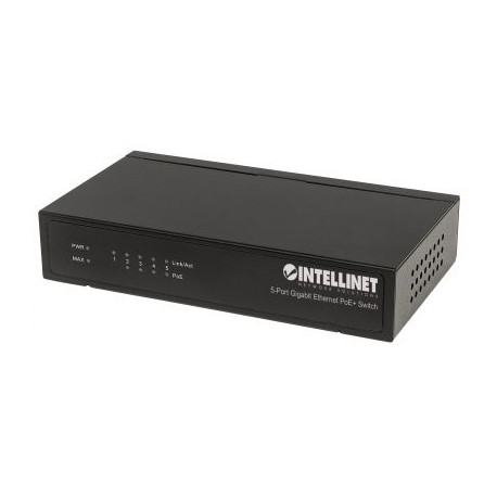 SWITCH 5 PUERTOS RJ45 GIGABIT POE METALICO INTELLINET 561228