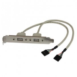 Adaptador bracket placa USB A  2 Puertos  STARTECH USBPLATE