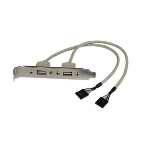 Adaptador bracket placa USB A  2 Puertos  STARTECH USBPLATE