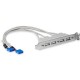 Bracket USB A Hembra 4 Puertos  Adaptador  STARTECH USBPLATE4