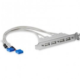 Bracket USB A Hembra 4 Puertos  Adaptador  STARTECH USBPLATE4