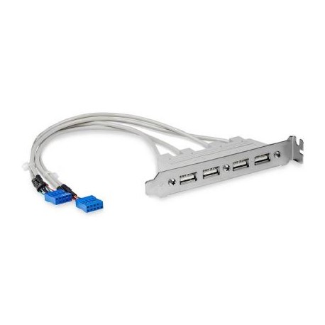 Bracket USB A Hembra 4 Puertos  Adaptador  STARTECH USBPLATE4