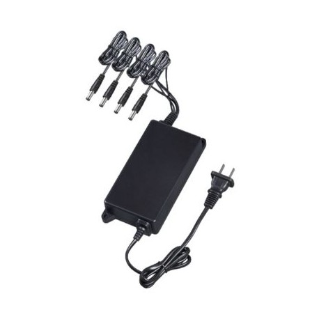 TRANSFORMADOR DAHUA PFM322 /12VDC/TOTAL 2.8AMP/4 CANALES /NEGRO