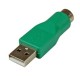Adaptador Mouse PS/2 a USB USB A Macho MiniDIN Hembra  STARTECH GC46MF