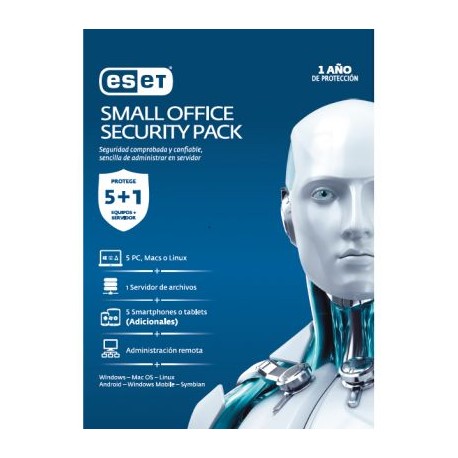 ANTIVIRUS ESET SMALL OFFICE SECURITY PACK 1 SERV+5 PCs 1YR(TMESET-066)