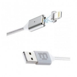 CABLE LIGHTNING BLACKPCS PLATA 1M CASLTM-2