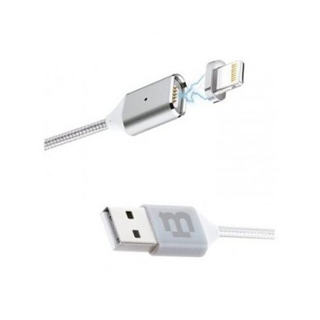 CABLE LIGHTNING BLACKPCS PLATA 1M CASLTM-2