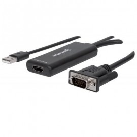 CONVERTIDOR MANHATTAN VIDEO VGA + AUDIO USB A HDMI 152426