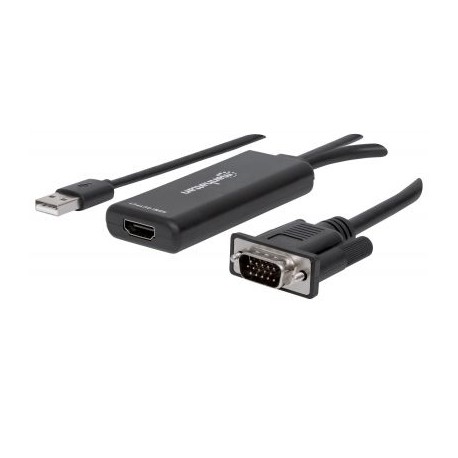 CONVERTIDOR MANHATTAN VIDEO VGA + AUDIO USB A HDMI 152426