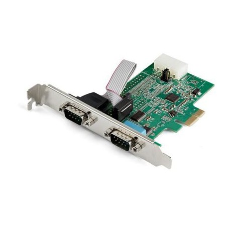 TARJETA ADAPTADORA SERIAL PCIE RS232 2 PUERTOS UART 16950 LP