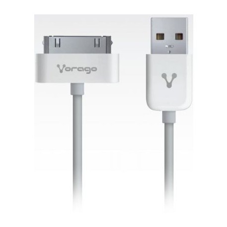CABLE USB APPLE 30 PINES CAB-114 VORAGO BLANCO 1.5 METROS