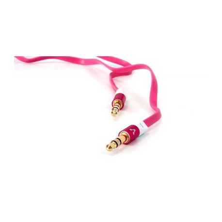 CABLE DE AUDIO VORAGO CAB-108 3.5 MM METALICO ROSA BLISTER