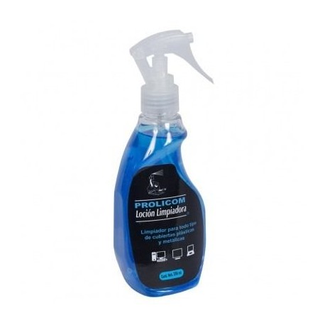 LOCIÓN LIMPIADORA PROLICOM AZUL 250 ML CARCASAS PLÁSTICAS Y METÁLICAS