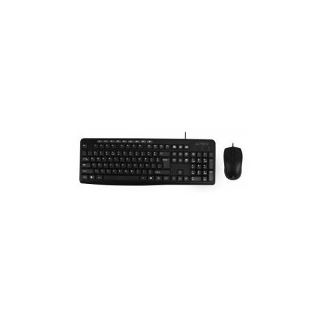 KIT TECLADO Y MOUSE ACTECK K400 ESTANDAR 105 TECLAS NEGRO 1000 DPI