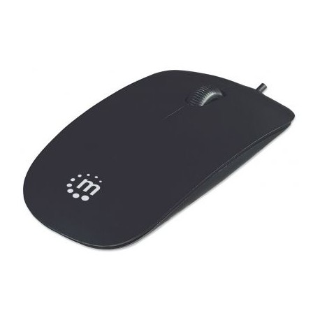MOUSE MANHATTAN SILUETA USB OPTICO 1000DPI NEGRO 177658