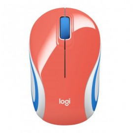 MOUSE MINI LOGITECH INALAMBRICO M187 ROJO 910-005362