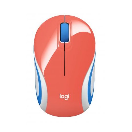 MOUSE MINI LOGITECH INALAMBRICO M187 ROJO 910-005362