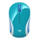 MOUSE MINI LOGITECH INALAMBRICO M187 CYAN 910-005363