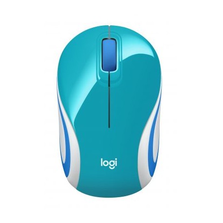 MOUSE MINI LOGITECH INALAMBRICO M187 CYAN 910-005363