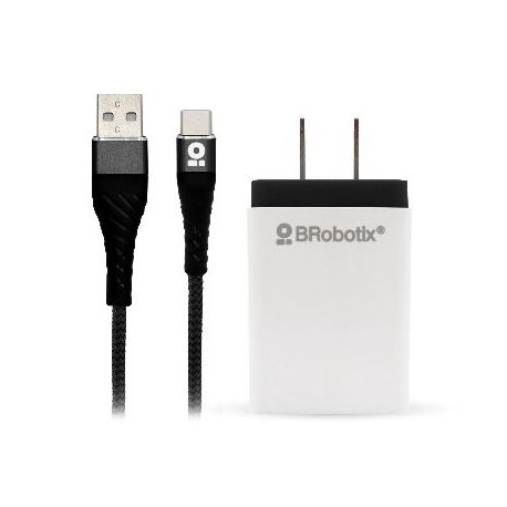 CARGADOR BROBOTIX USB C CARGA RAPIDA 963325 NEGRO