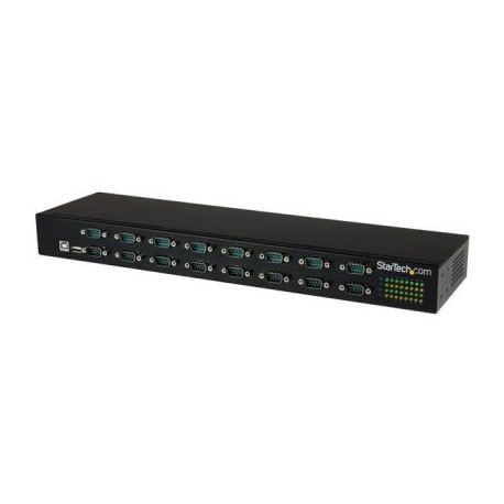 STARTECH HUB DE 16PUERTOS SERIALES USB A RS232 PARA RACK ICUSB23216FD