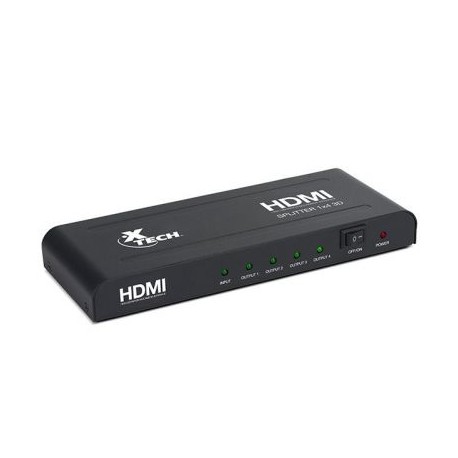 SPLITTER HDMI XTECH XHA-410 4 SALIDAS 1080p NEGRO