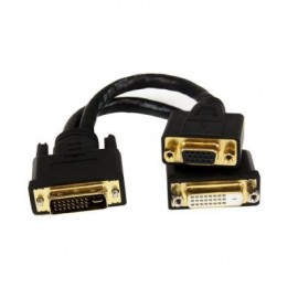 STARTECH CABLE DIVISOR 20cm DVI-I - DVI-I MACHO-HEMBRA DVI92030202L