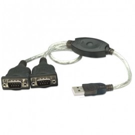 CONVERTIDOR MANHATTAN USB A SERIAL DOBLE MACHO 174947