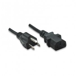 CABLE DE PODER MANHATTAN IEC 60320 A NEMA 5-15 3 METROS NEGRO 323338