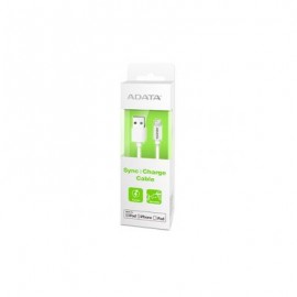 CABLE ADATA LIGHTNING APPLE DE 1MT BLANCO CERTIFICADO AMFIPL-100CM-CWH