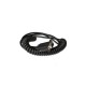 CABLE RS232 5V/HONEYWELL/ BLACK, DB9 FEMALE 3M COILED, 5V EXTERNAL POW