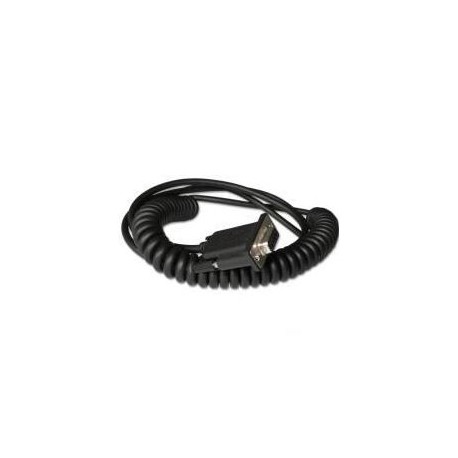 CABLE RS232 5V/HONEYWELL/ BLACK, DB9 FEMALE 3M COILED, 5V EXTERNAL POW