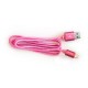 CABLE VORAGO CAB-209 DUAL MICRO USB/LIGHTNING ROSA 1M BOLSA