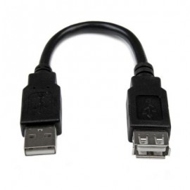 Cable Extensor USB 2.0   Macho a Hembra de 15cm  STARTECH USBEXTAA6IN