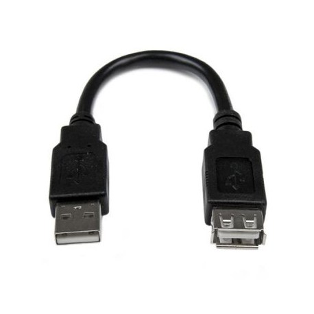 Cable Extensor USB 2.0   Macho a Hembra de 15cm  STARTECH USBEXTAA6IN
