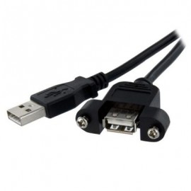 Cable 30cm USB2.0 p/Montaje Macho a Hembra USB A  STARTECH USBPNLAFAM1